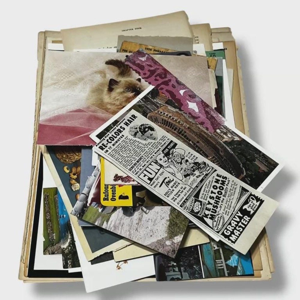 100+ piece Ephemera Lot 25 Collage Crafting Junk Journals Scrapbooking